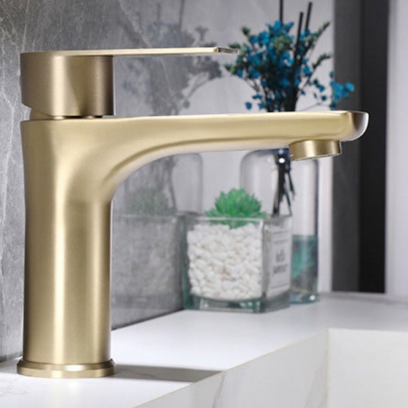 Modern Zinc-Plated Plastic Single Handle Bathroom Faucet for Wash Basin