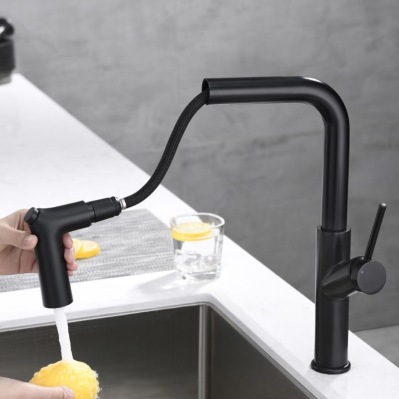 Modern Zinc-Plated Plastic Single Handle Bathroom Faucet for Wash Basin