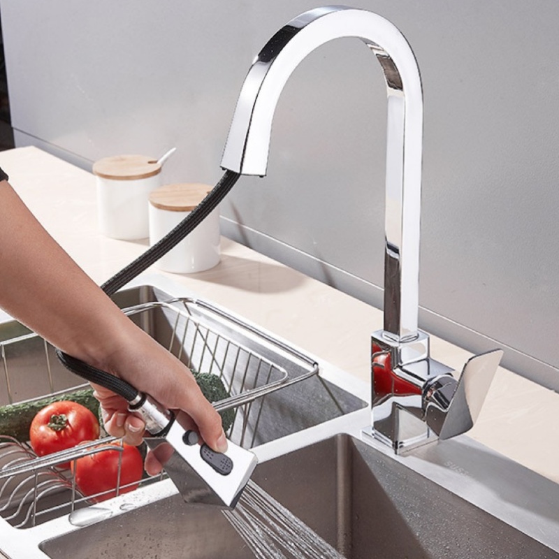 Modern Zinc-Plated Plastic Single Handle Bathroom Faucet for Wash Basin