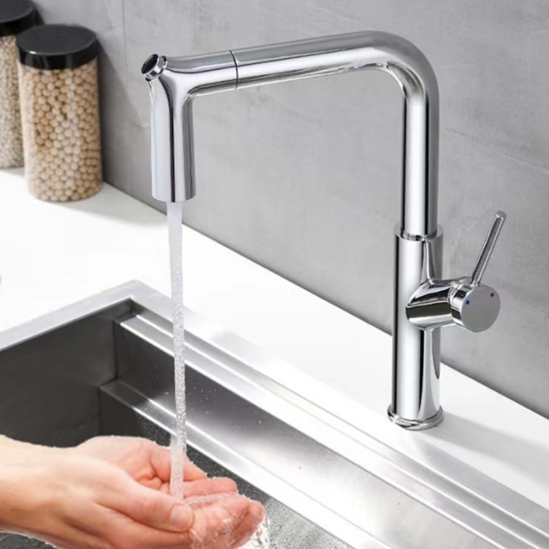 Modern Zinc-Plated Plastic Single Handle Bathroom Faucet for Wash Basin