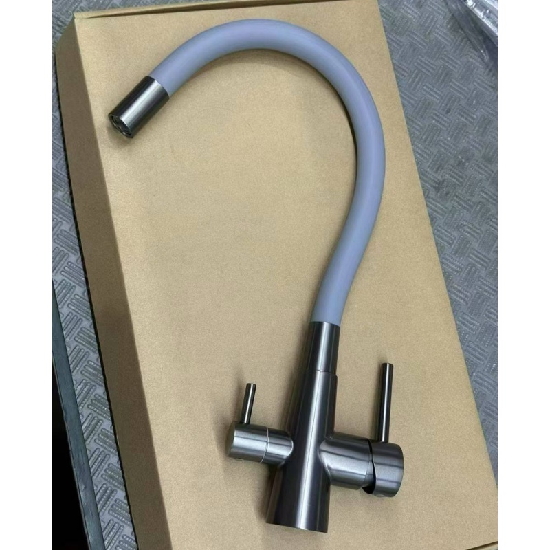 Sleek Matte Black Stainless Steel Bathroom Faucet for Modern Spaces