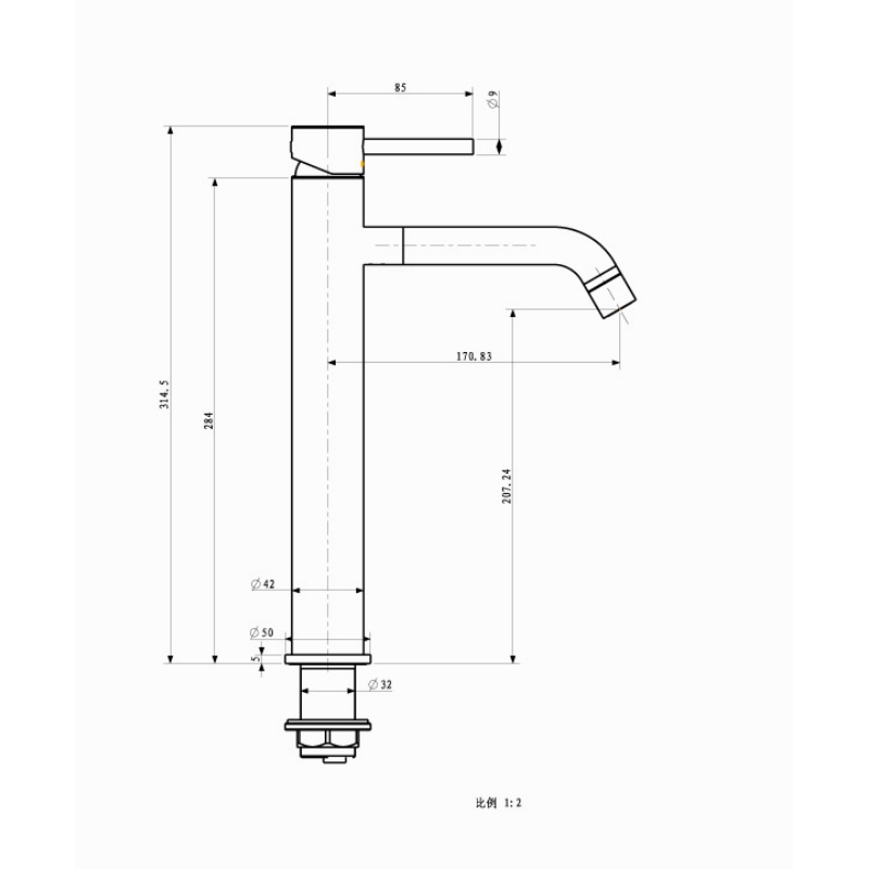 Premium 304 Stainless Steel Kitchen Faucet for Anti-Corrosion