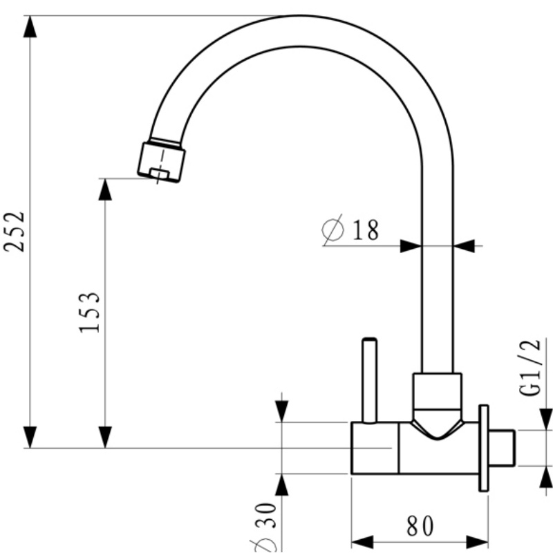 Kitchen Sink 304 Stainless Steel Two Water Modes Faucet