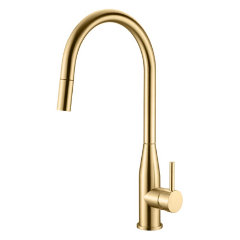 Single-Handle Pull-Down Spring Kitchen Sink Faucet