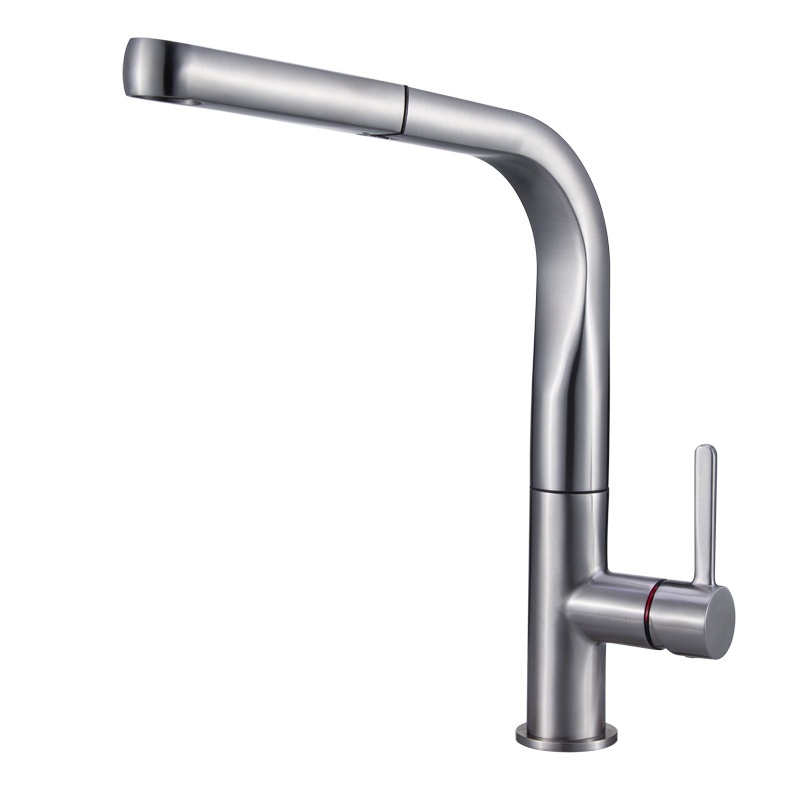 Spring Single-Handle Single-Hole Chrome Kitchen Sink Mixer Faucet