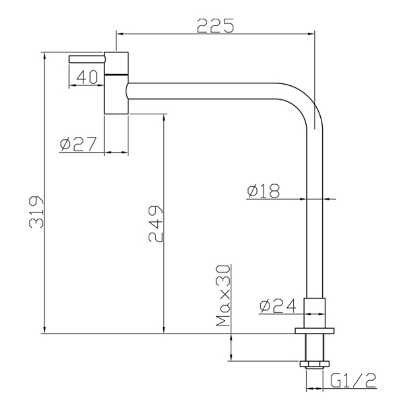 Js08 Stainless Steel Kitchen Faucet with Two Modes Function