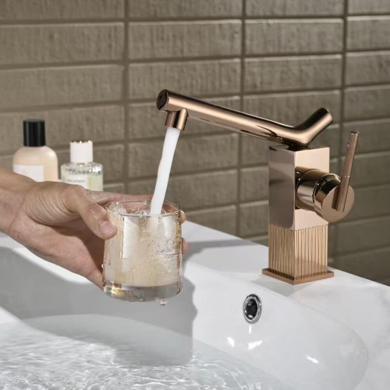 Premium Square Brass Bathroom Basin Faucet with Warranty
