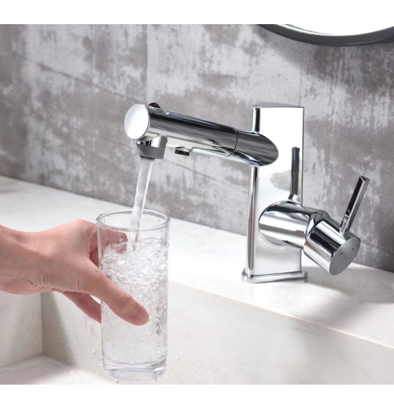 Classic Brass Elegant Single Lever Handle Bathroom Basin Mixer Faucet