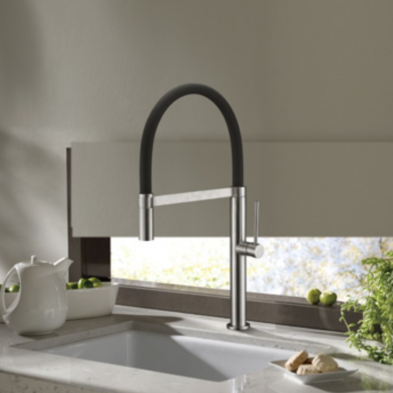 Stainless Steel Kitchen Faucet, Spring Pull-out Kitchen Tap, 304 Sink Mixer Water Tap with Cupc Certification