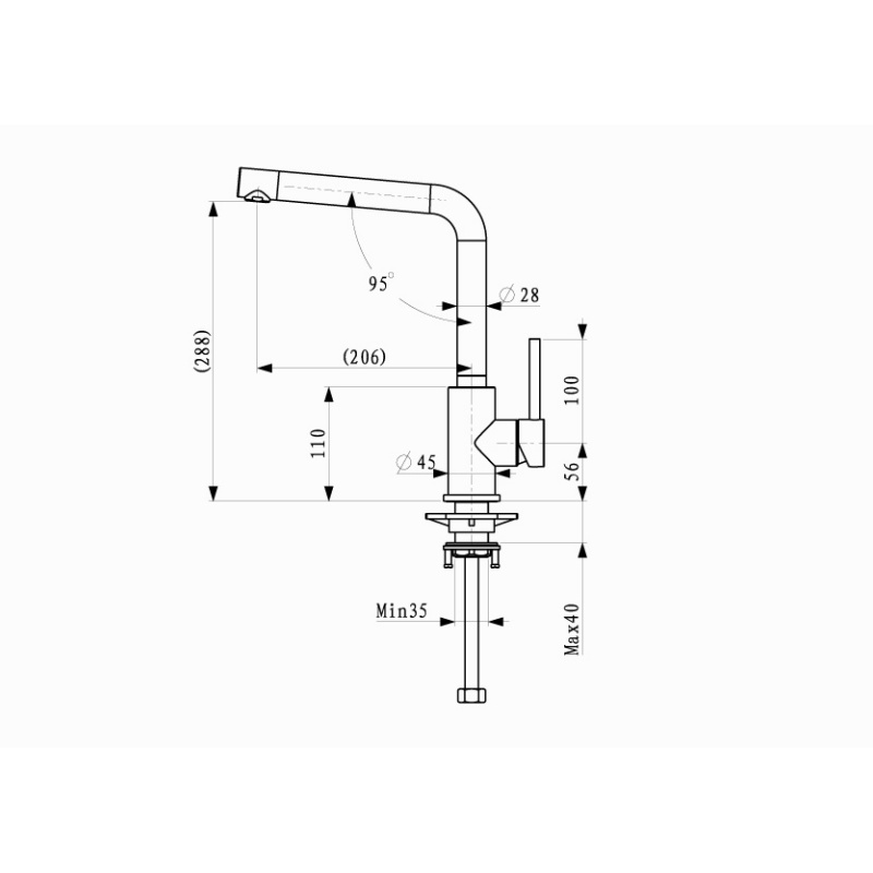 Premium 304 Stainless Steel Kitchen Faucet for Anti-Corrosion