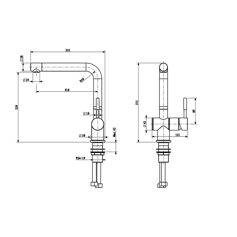 Premium White Kitchen Tap Faucet with Advanced Water Purification System