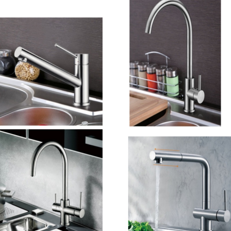 Household Kitchen 304 Stainless Steel Lead-Free Sink Faucet