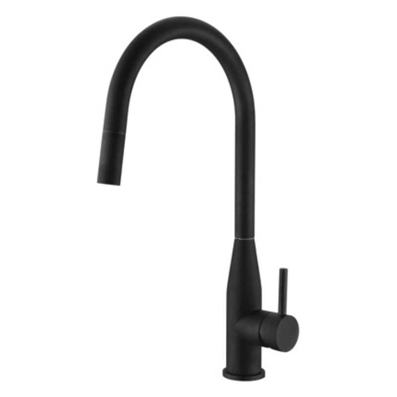 Gunmetal Stainless Steel and Brass Hammered Kitchen Sink Mixer Faucet