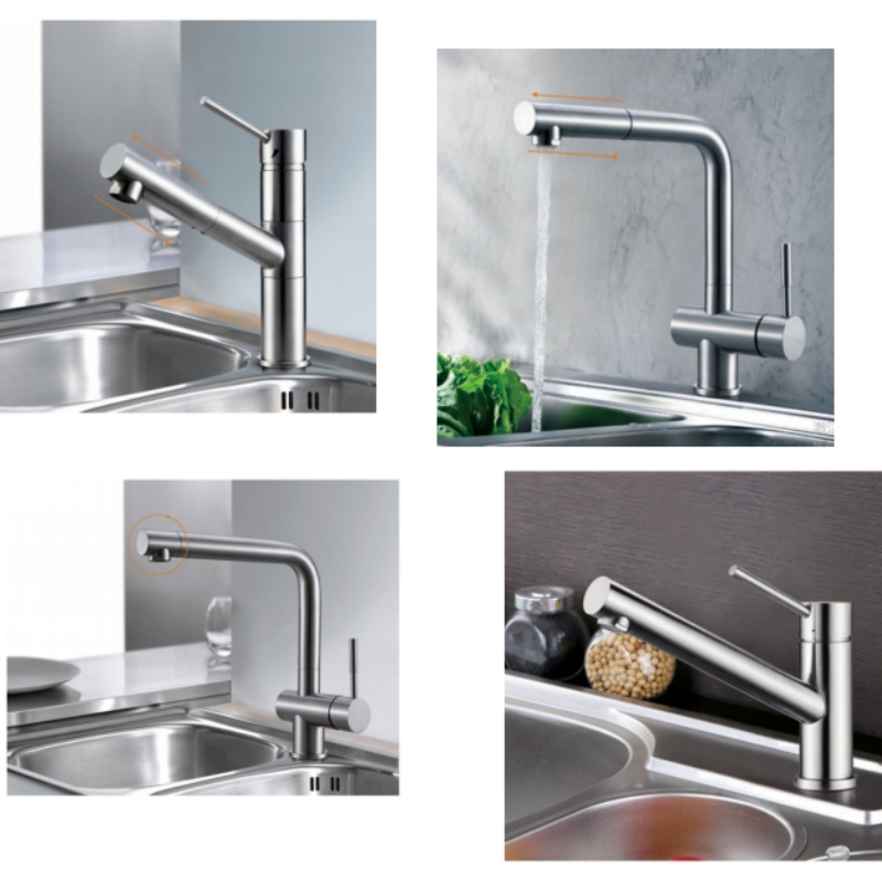 Home Kitchen 304 Stainless Steel Single Function Faucet
