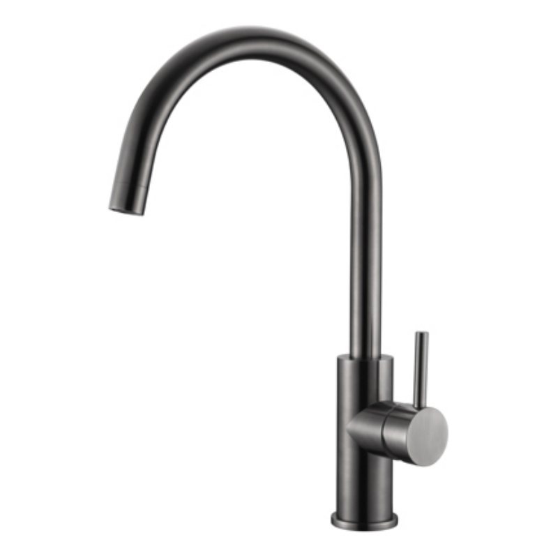 Gold-Colored Spring Stainless Steel Strip Pull-out Function Kitchen Sink Faucet