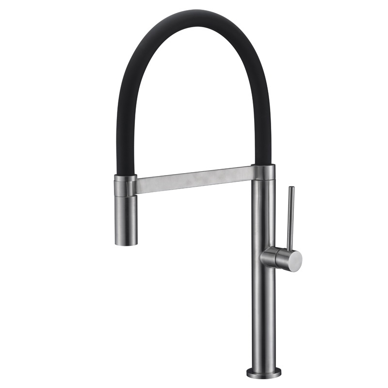 Timeless Stainless Steel Pull-out Kitchen Faucet for Modern Homes