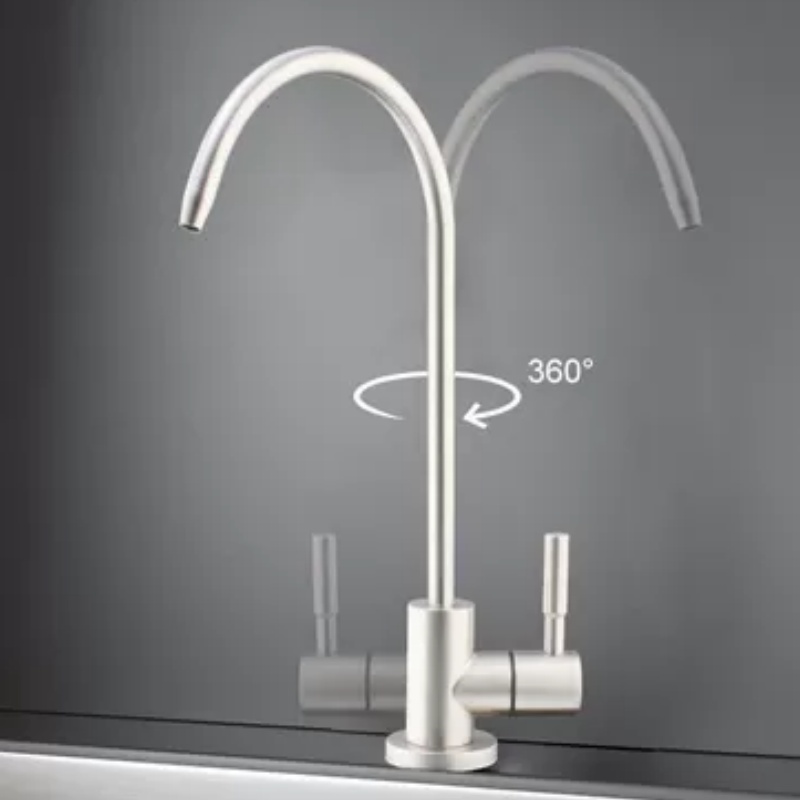 Stylish Black Stainless Steel Faucet for Hot and Cold Wash Basins