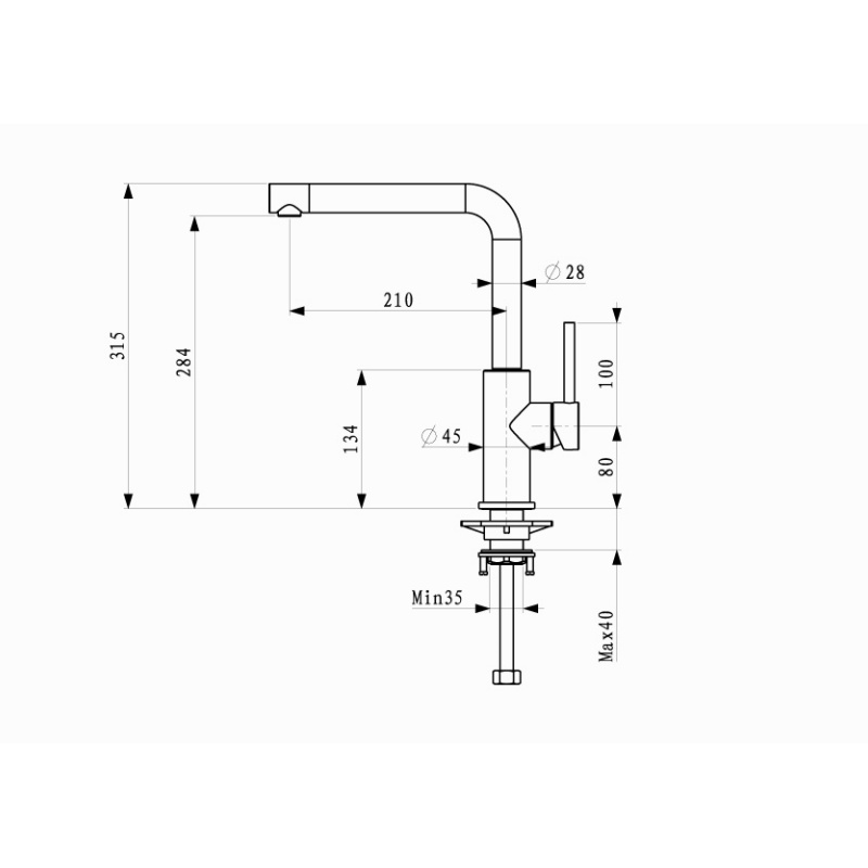 Premium 304 Stainless Steel Kitchen Faucet for Anti-Corrosion