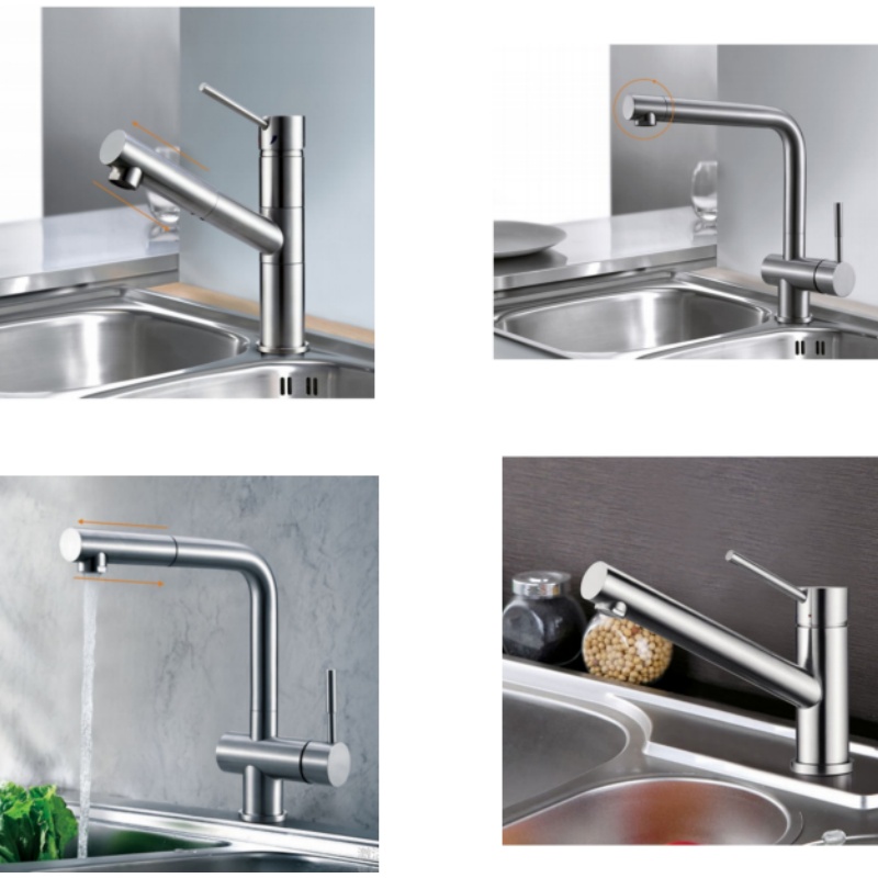 Environmentally Friendly 304 Stainless Steel Home Kitchen Faucet