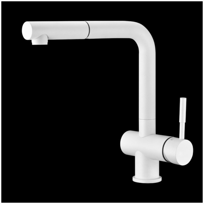 Stainless Steel and Brass Hammered Kitchen Sink Mixer Faucet