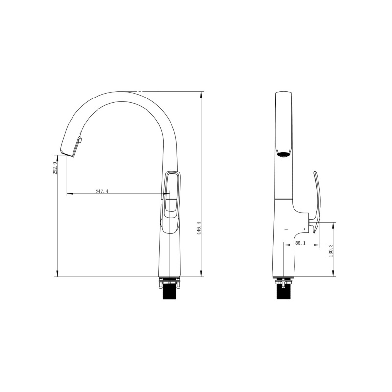Classic Brass Elegant Single Lever Handle Bathroom Basin Mixer Faucet