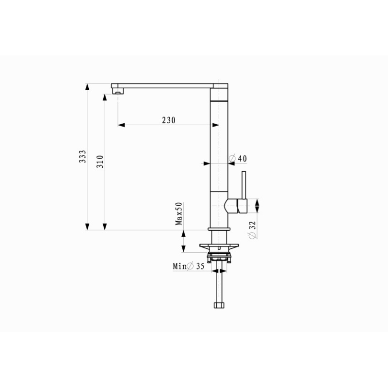 Wide Cleaning Range 304 Stainless Steel Home Kitchen Faucet