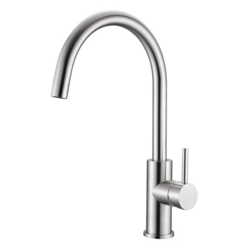 Gold-Colored Spring Stainless Steel Strip Pull-out Function Kitchen Sink Faucet