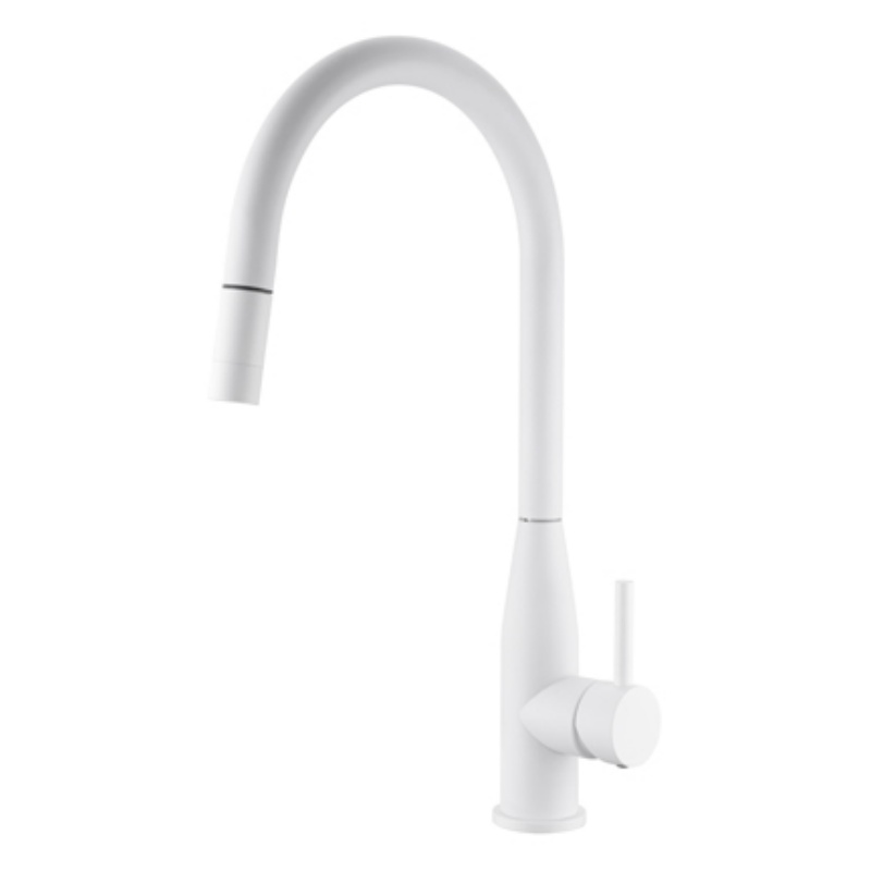 Brushed Gold Stainless Steel and Brass Kitchen Sink Mixer Faucet