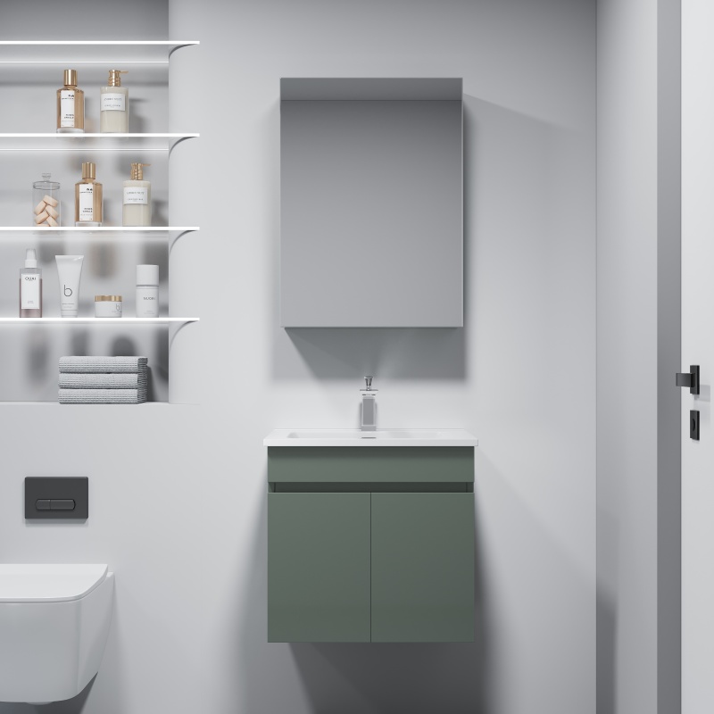 Stylish Bathroom Storage Cabinet with Energy-Efficient LED Light