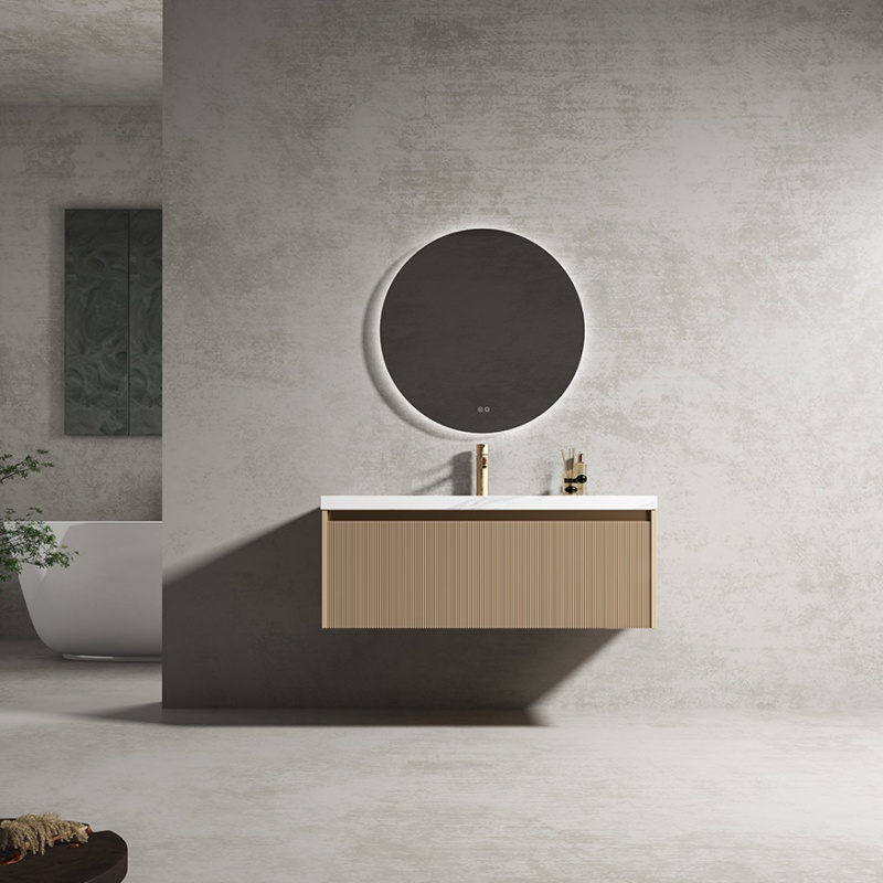 Modern Wall Mount Ceramic Sink Bathroom Cabinet