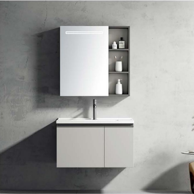 Stylish Bathroom Accessories Durable LED Light PVC Bathroom Cabinet