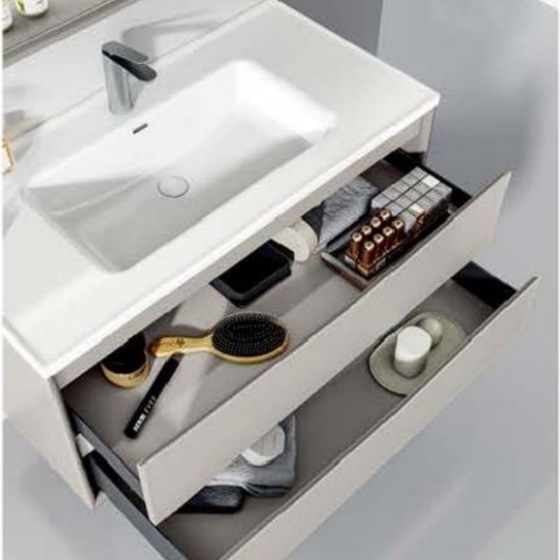 Stylish Bathroom Accessories Durable LED Light PVC Bathroom Cabinet