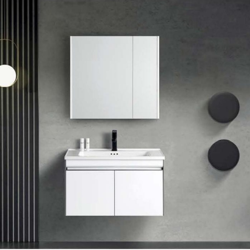 Contemporary Home Furniture Plywood Sanitary Ware Bathroom Cabinet with LED Light