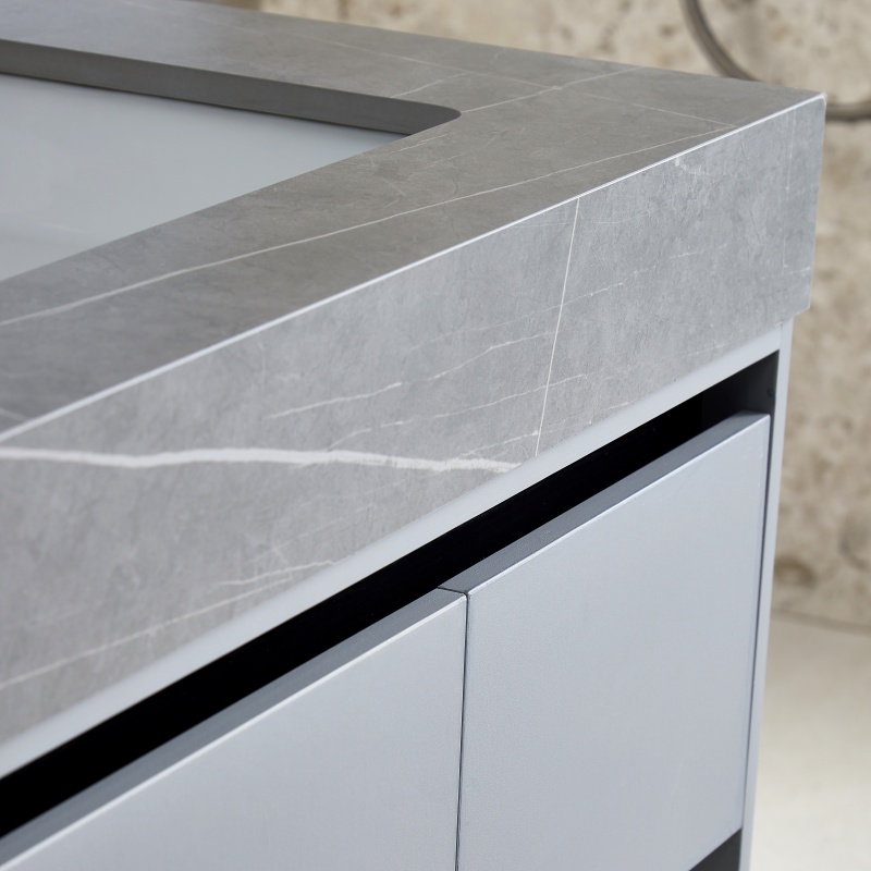 Floor Mounted Luxury Modern Hotel Bathroom Cabinet Set with Sink