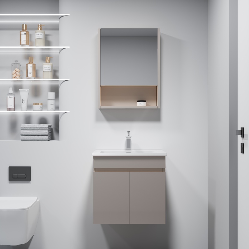 Durable Sanitary Ware Cabinet with Integrated LED Lights for Bathrooms