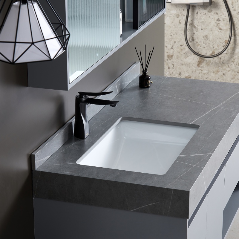 Hotel PVC Bathroom Vanities Wholesale Small Bathroom Cabinet Wall Mounted with Sink