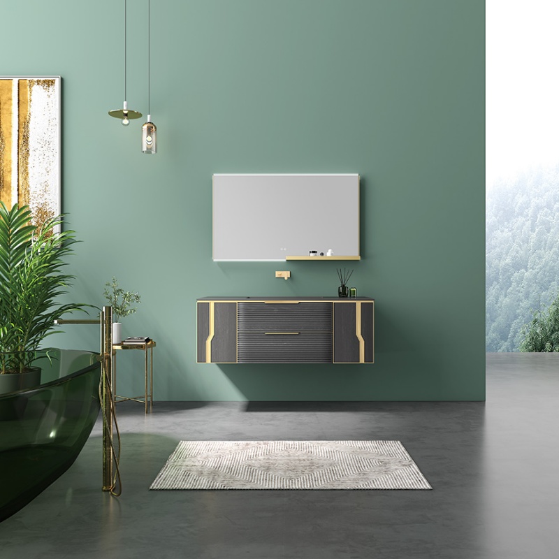 Floor Mounted Bathroom Cabinet Double Basin 72 Inch Solid Wood Bathroom Vanity
