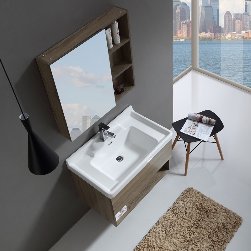 Custom Diamond Shape Floor Stand Corner Sink Bathroom Cabinet