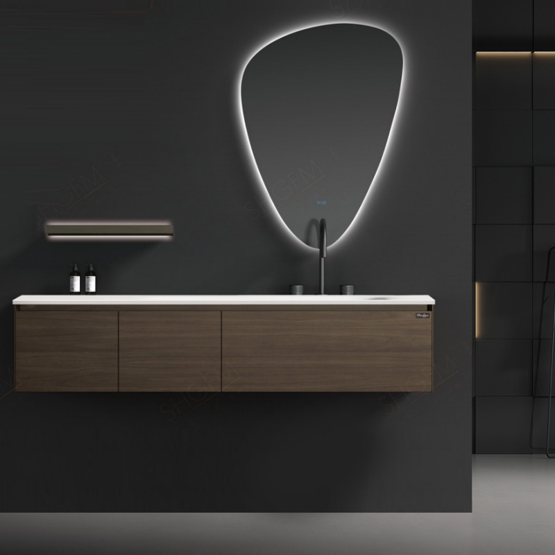 Foshan Factory High Quality Plywood Bathroom Cabinet Vanity with Single Sink