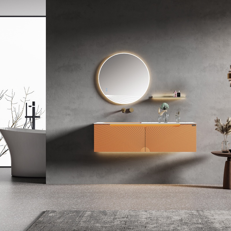 Modern Bathroom Custom Wall Mounted Bathroom Storage Cabinets with LED Mirror