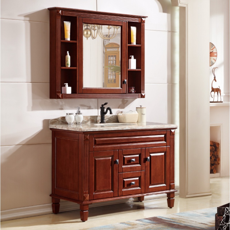 Plywood Wood High Quality Vanity Cabinet with Ceramic Basin