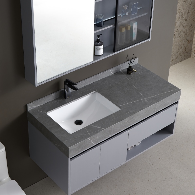 Custom Sanitary Ware Bathroom Vanity PVC MDF High Quality Bathroom Cabinets