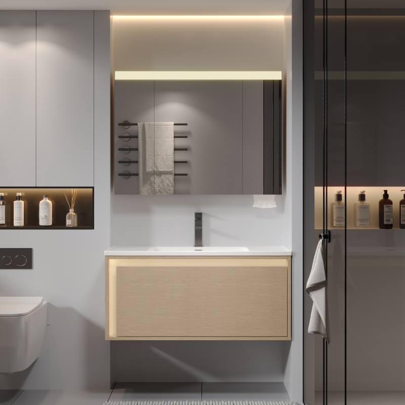 Modern PVC Bathroom Cabinets Designed for Limited Areas