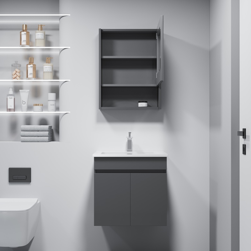 Stylish Bathroom Storage Cabinet with Energy-Efficient LED Light