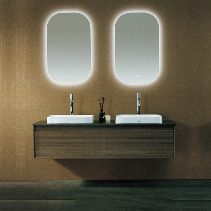 Modern 48 Inch Floor Standing Single Sink Wooden Bathroom Vanity with Mirror Cabinet