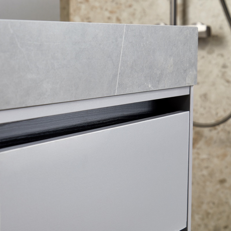 PVC Modern Plywood Vanity American Style Bathroom Cabinet Furniture with Sink