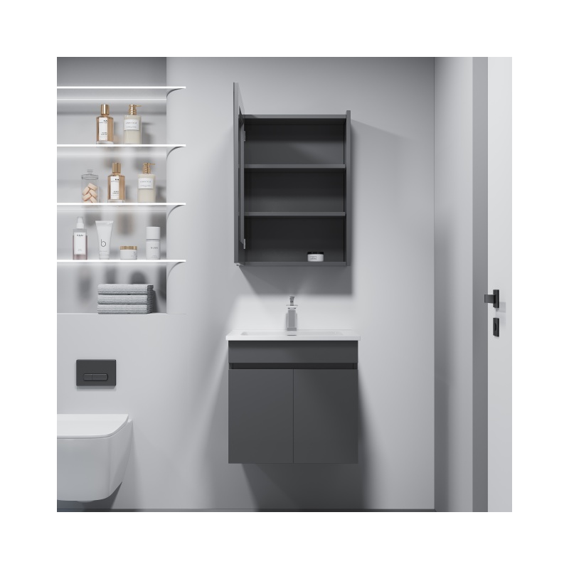 Durable PVC Bathroom Cabinet with Sleek Design and Ample Storage