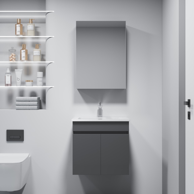 Durable PVC Bathroom Cabinet with Sleek Design and Ample Storage