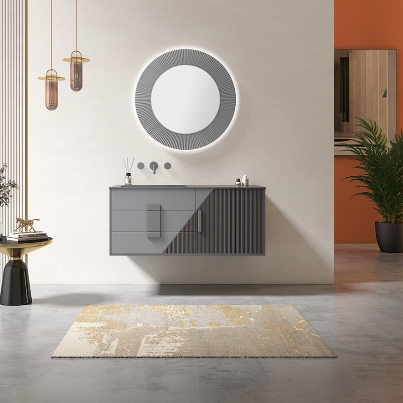 Foshan Factory Offers Low-Priced Rectangular Makeup Mirrors with Simple Lines Solid Wood Bathroom Cabinets Are Available.