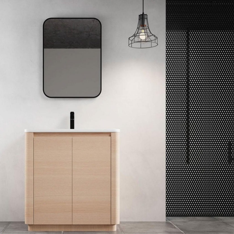 Bathroom Furniture 800mm Bathroom Accessories PVC LED Light Bathroom Cabinet